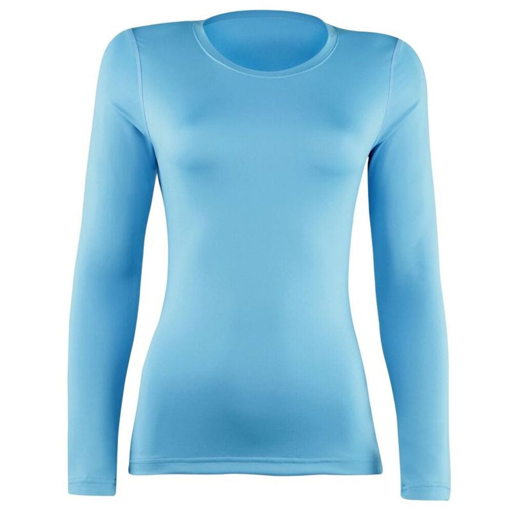 Rhino Womens/Ladies Sports Baselayer Long Sleeve (Pack of 2) / Light Blue